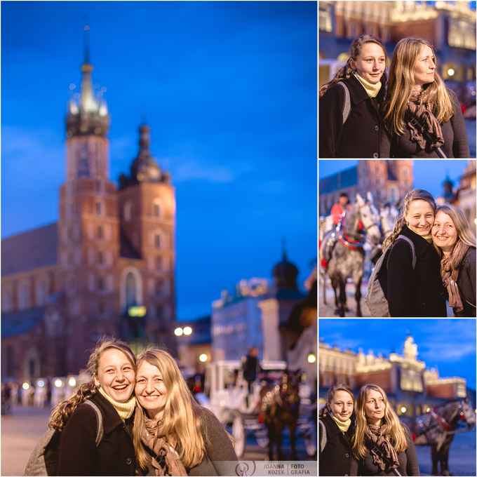 portrait of mother and daughter, Kraków, Old Town