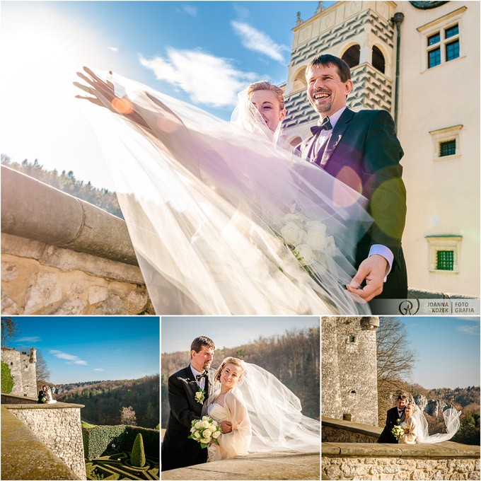 post-wedding outdoor session in the castle | Pieskowa Skała